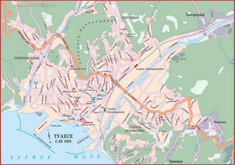 Карта дорог Туапсе