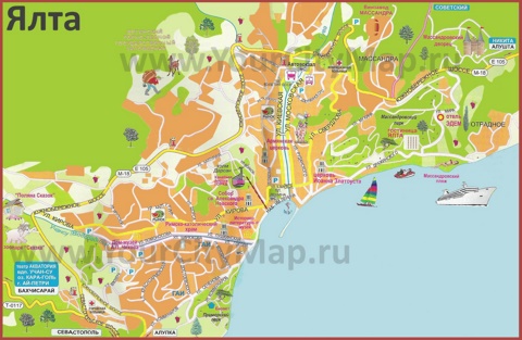 Карта города Ялта