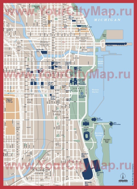 Карта центра Чикаго