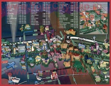 Туристическая карта Стрипа - Лас-Вегас