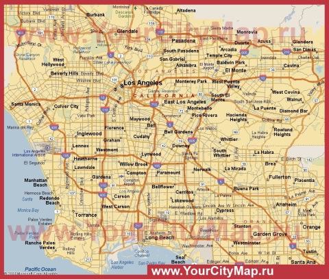 Карта районов Лос-Анджелеса