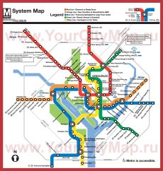 Карта метро Вашингтона (Схема)