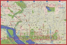 Подробная карта Вашингтона