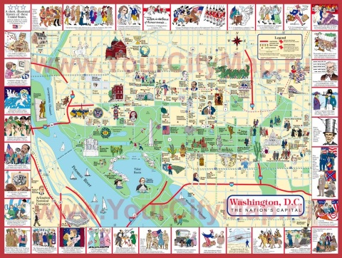 Туристическая карта Вашингтона