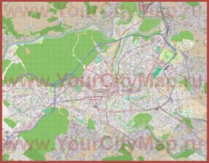 Подробная карта города Берн