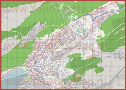 Подробная карта города Биль