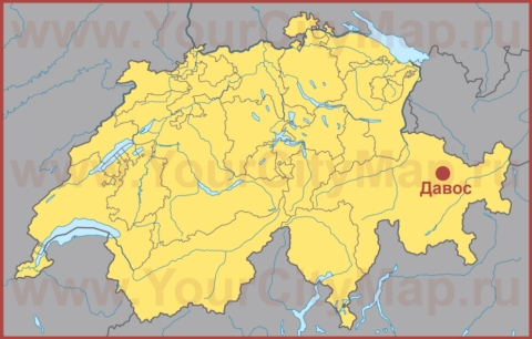 Давос на карте Швейцарии