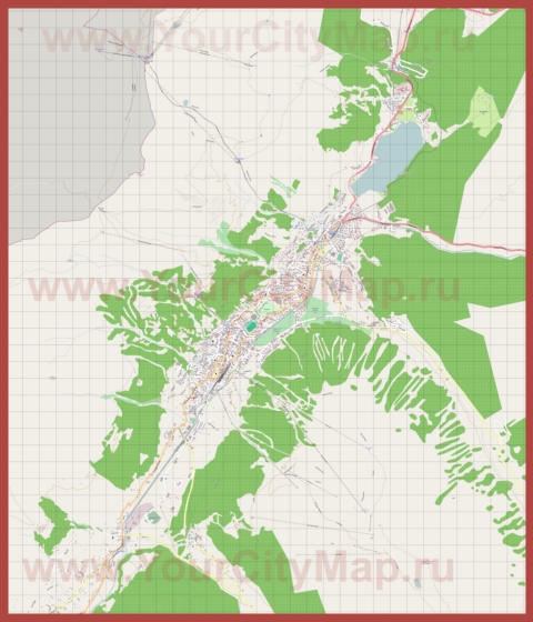 Подробная карта города Давос