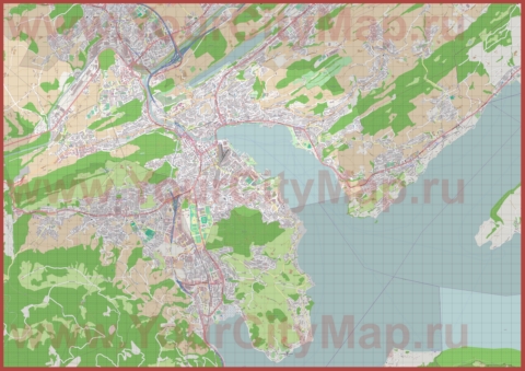 Подробная карта города Люцерн