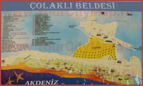 Туристическая карта Чолаклы