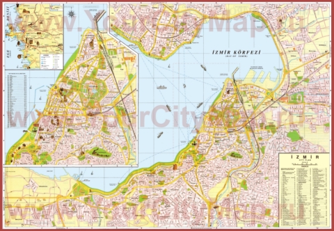 Подробная карта города Измир