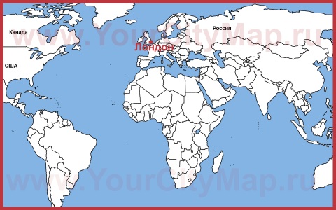 Лондон на карте мира